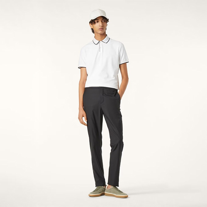 loro piana leisure city wool blend casual trousers